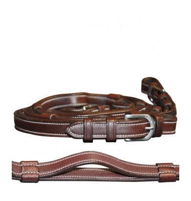 Rênes cuir à poignées -...