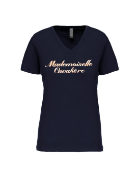 T-shirt Marine/Rose Gold - MADEMOISELLE CAVALIERE